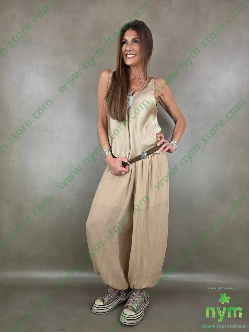 pantalone mussola ela fondo 54ly46vi - PANTALONE