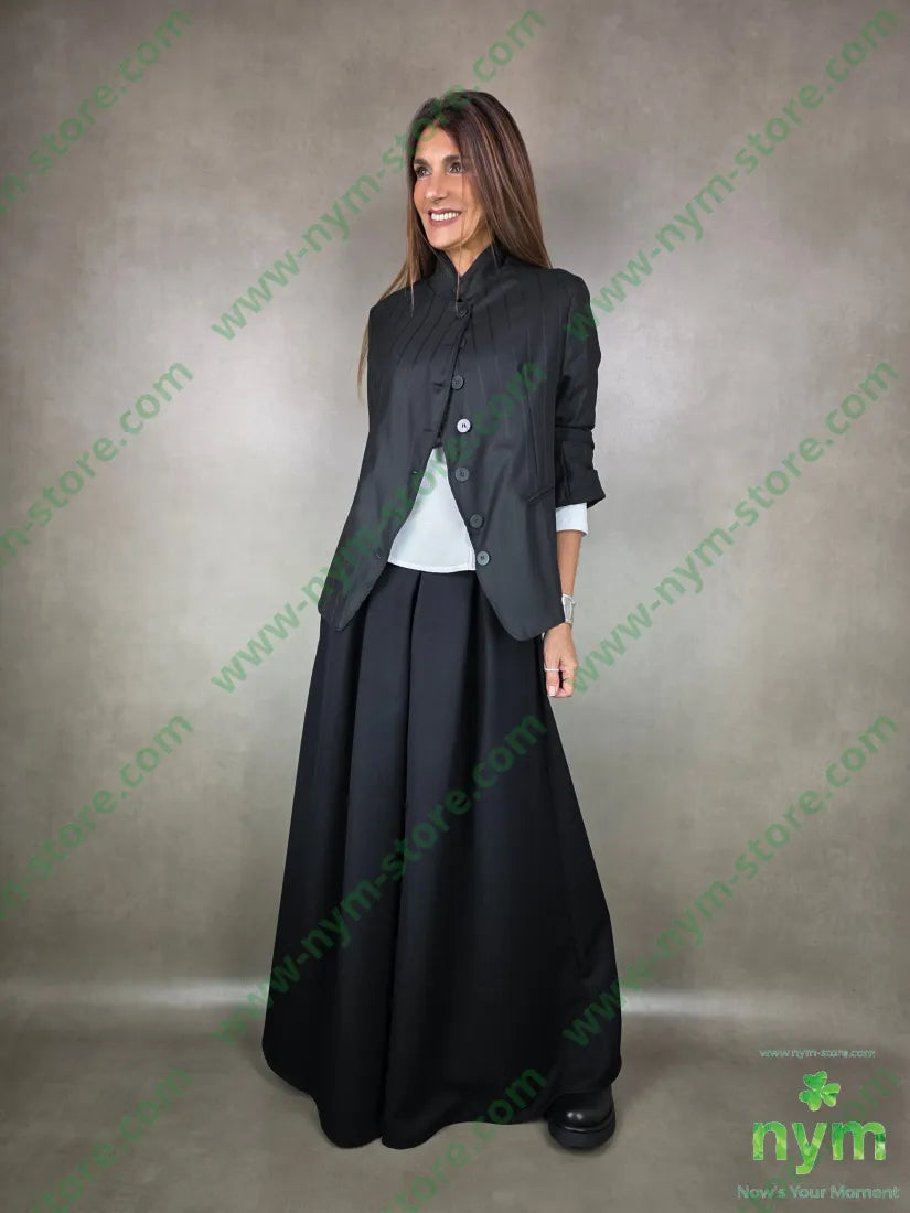 pantalone palazzo a gonna 77pl17vi6ea U / NERO / AI25 PANTALONE