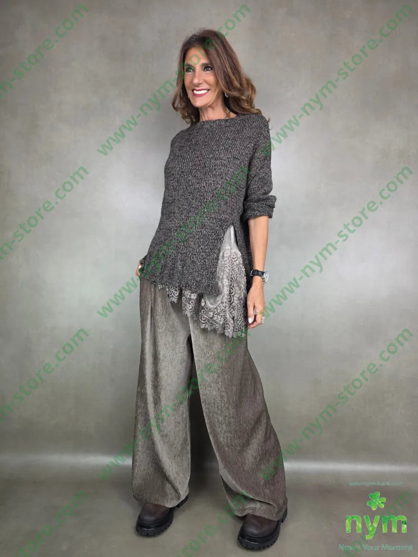 pantalone palazzo ciniglia 98pl2ea PANTALONE