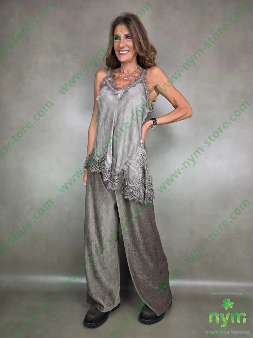 pantalone palazzo ciniglia 98pl2ea PANTALONE