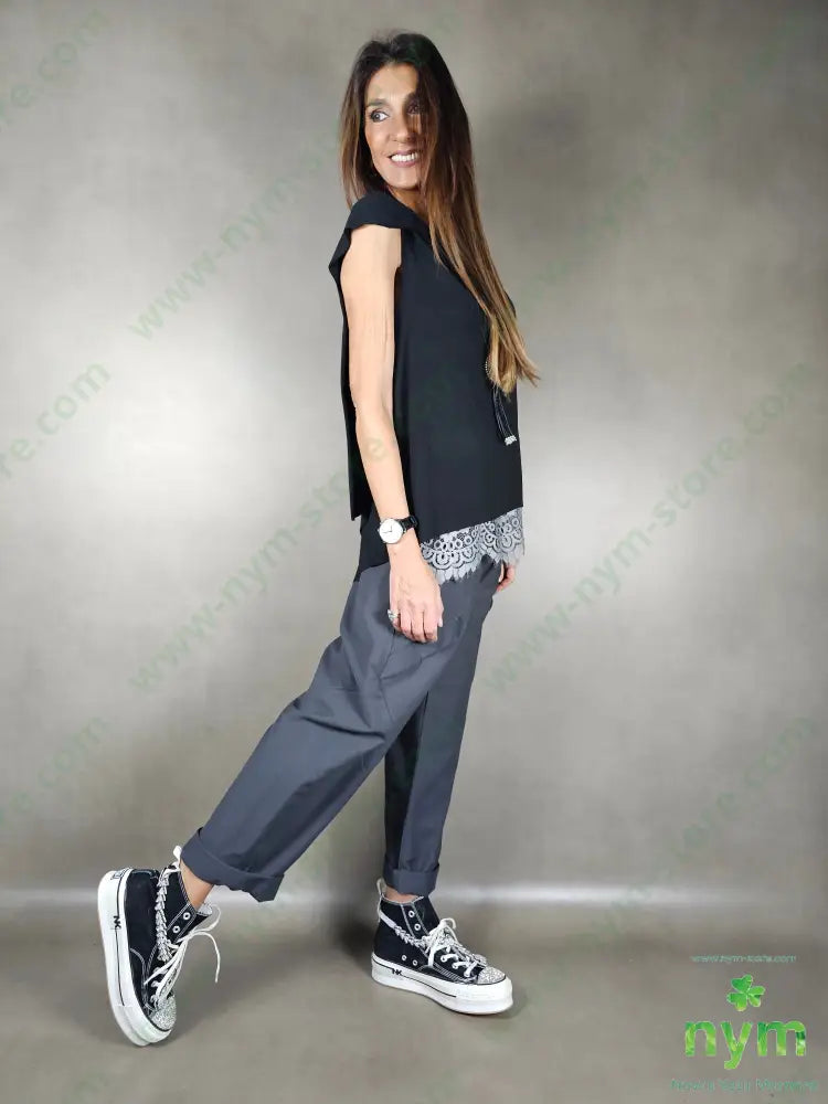 pantalone passanti incrociati 81vi13pa6co PANTALONE