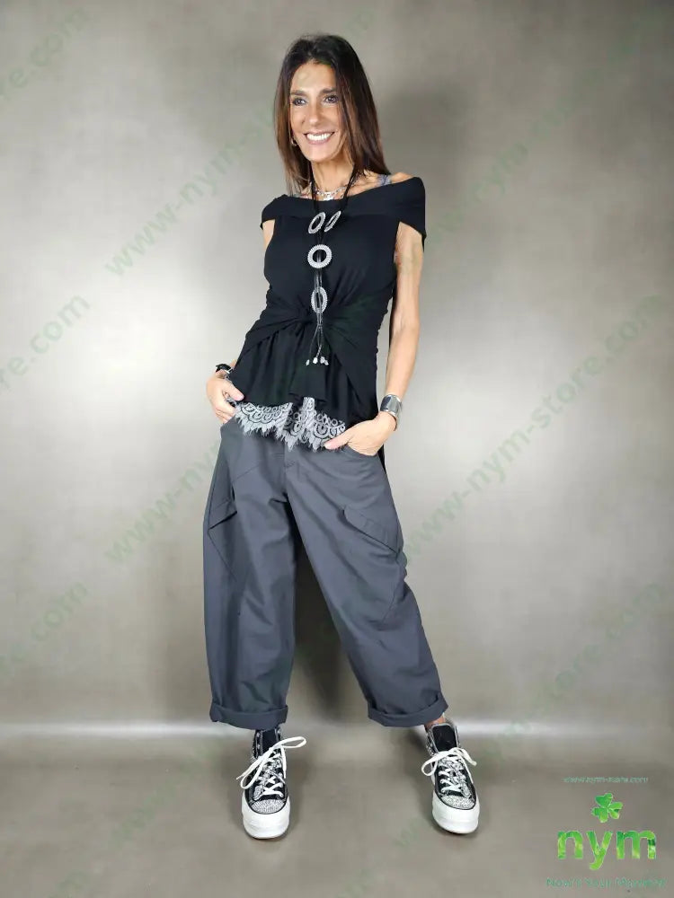 pantalone passanti incrociati 81vi13pa6co PANTALONE