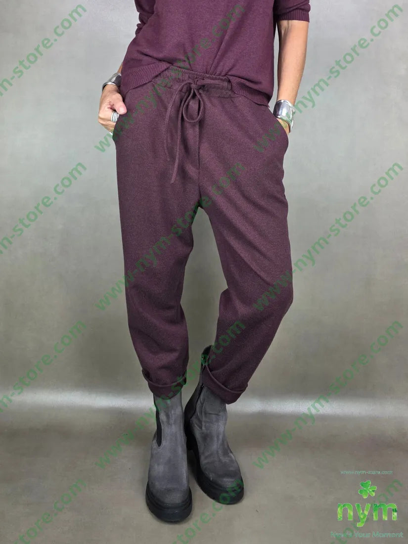 pantalone pesante coulisse 65vi30ny5ea U / BORDO / AI25 PANTALONE