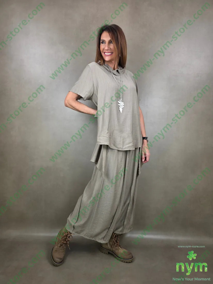 pantalone piega cucita 84vi16pa PANTALONE