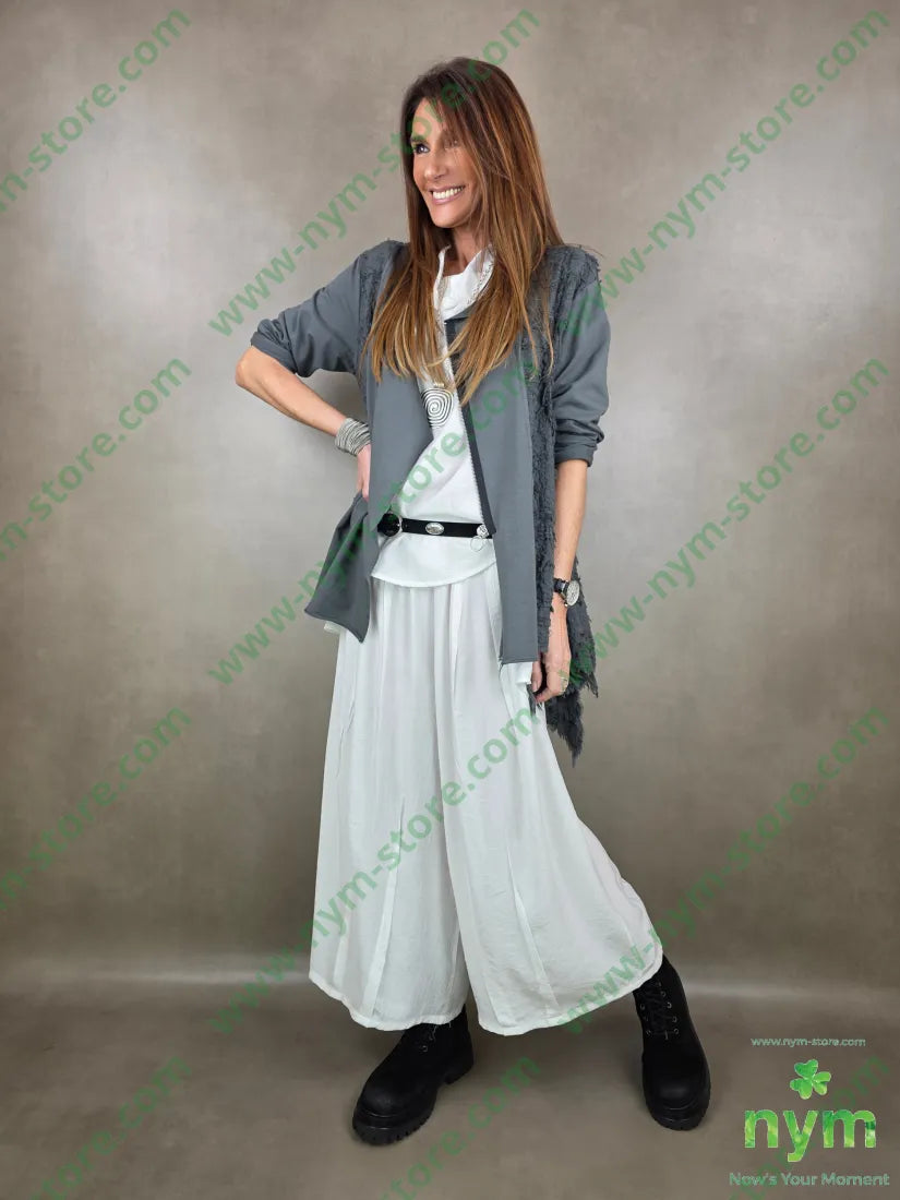 pantalone piega cucita 84vi16pa PANTALONE