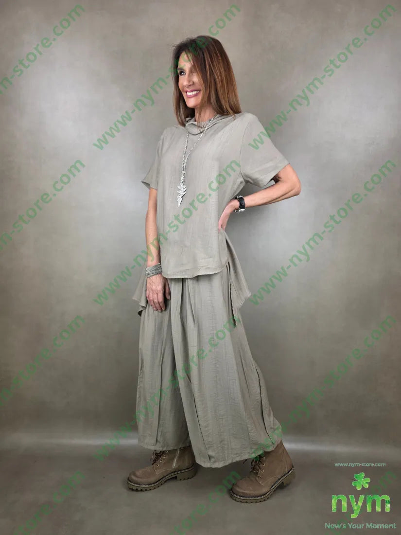 pantalone piega cucita 84vi16pa PANTALONE