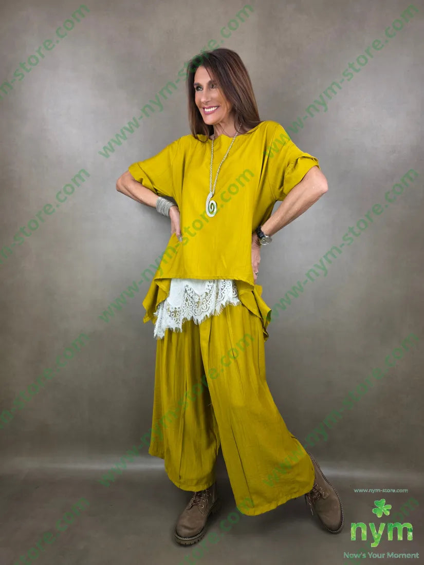 pantalone piega cucita 84vi16pa PANTALONE