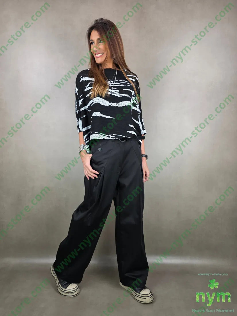 pantalone piega soffietto tessuto lucido 79vi19ny2ea PANTALONE