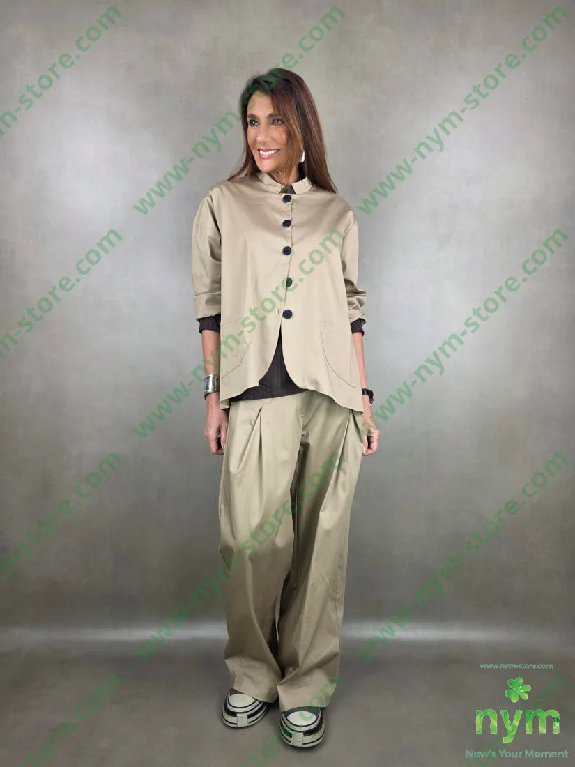 pantalone piega soffietto tessuto lucido 79vi19ny2ea PANTALONE