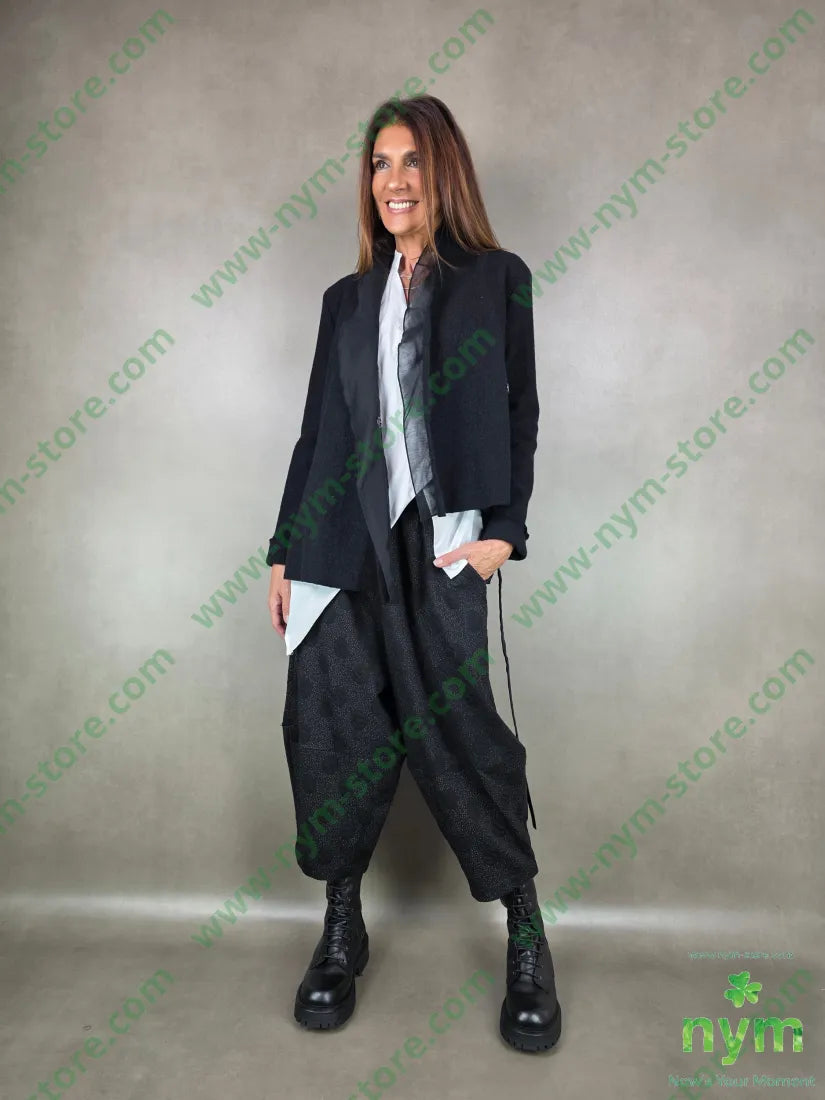 pantalone pois 3d corto 55ry40pl5ea U / NERO / AI25 PANTALONE