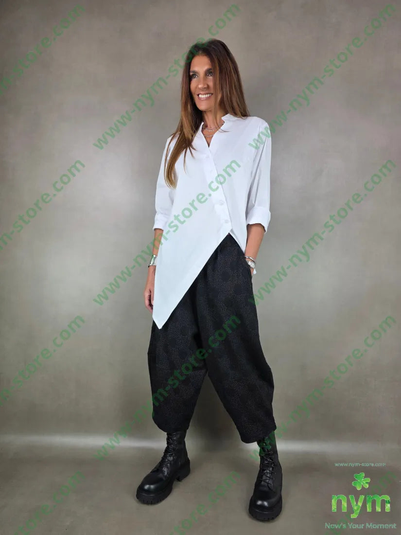 pantalone pois 3d corto 55ry40pl5ea U / NERO / AI25 PANTALONE