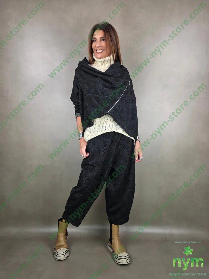 pantalone pois 3d corto 55ry40pl5ea U / NERO / AI25 PANTALONE