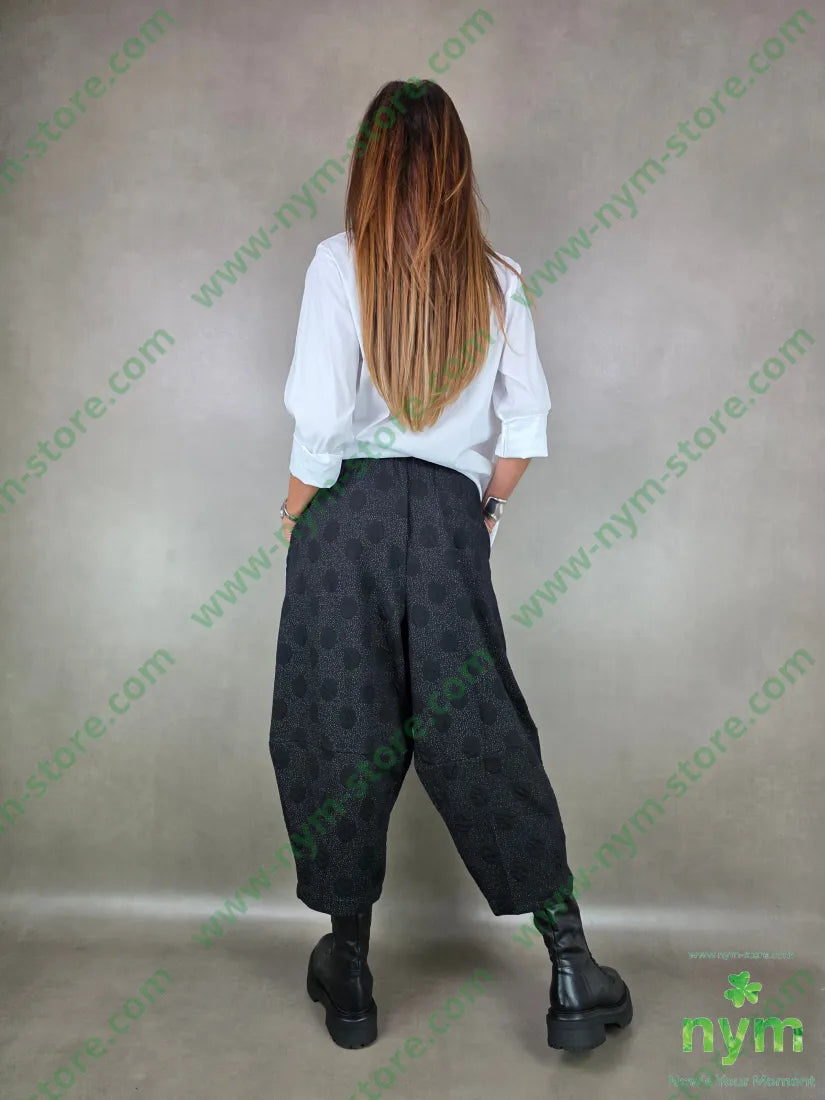 pantalone pois 3d corto 55ry40pl5ea U / NERO / AI25 PANTALONE
