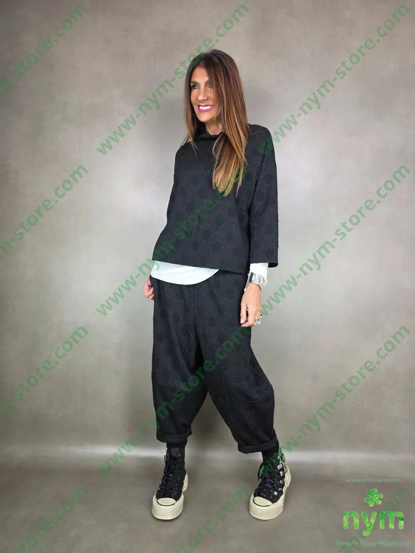 pantalone pois 3d corto 55ry40pl5ea U / NERO / AI25 PANTALONE