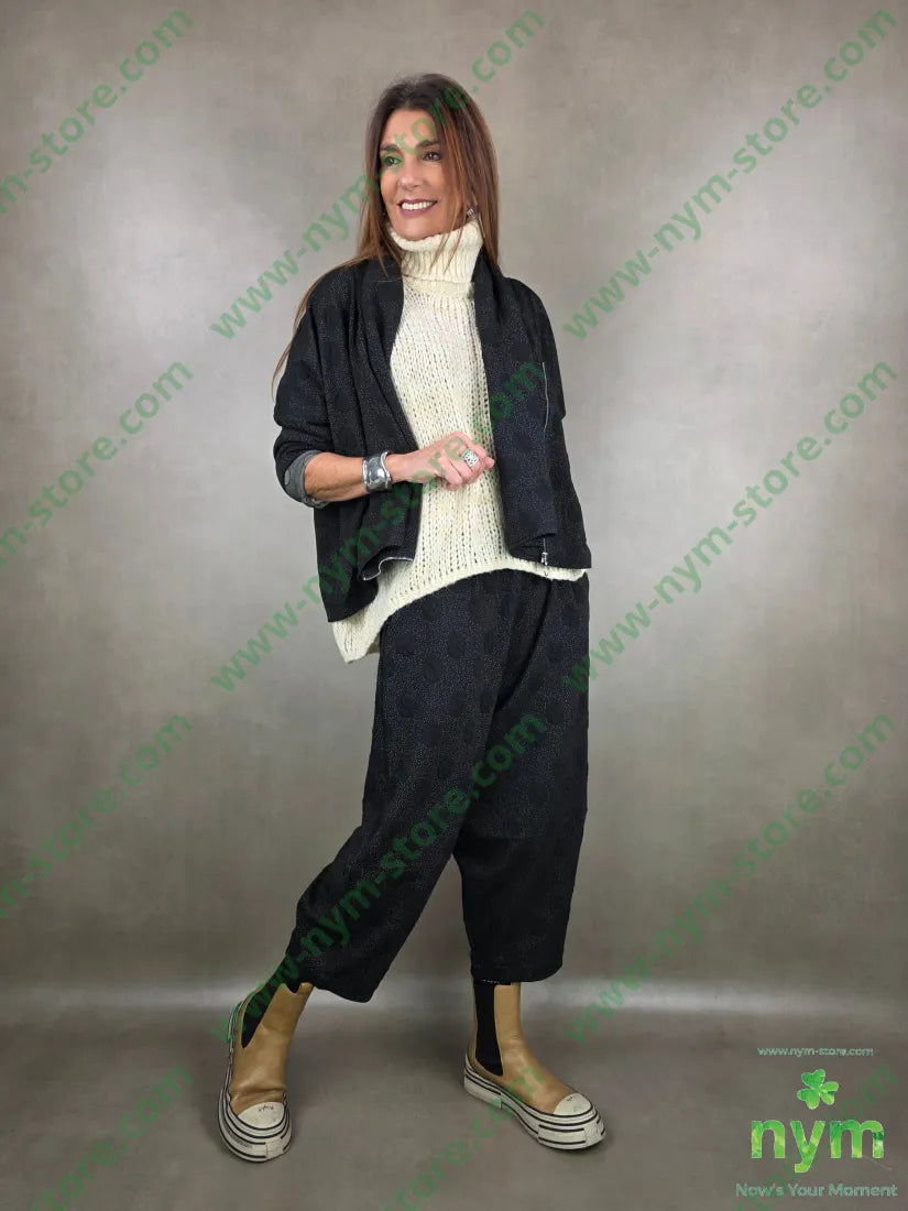 pantalone pois 3d corto 55ry40pl5ea U / NERO / AI25 PANTALONE