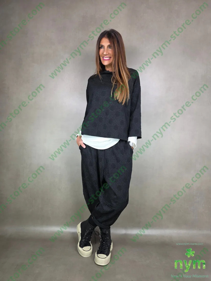 pantalone pois 3d corto 55ry40pl5ea U / NERO / AI25 PANTALONE