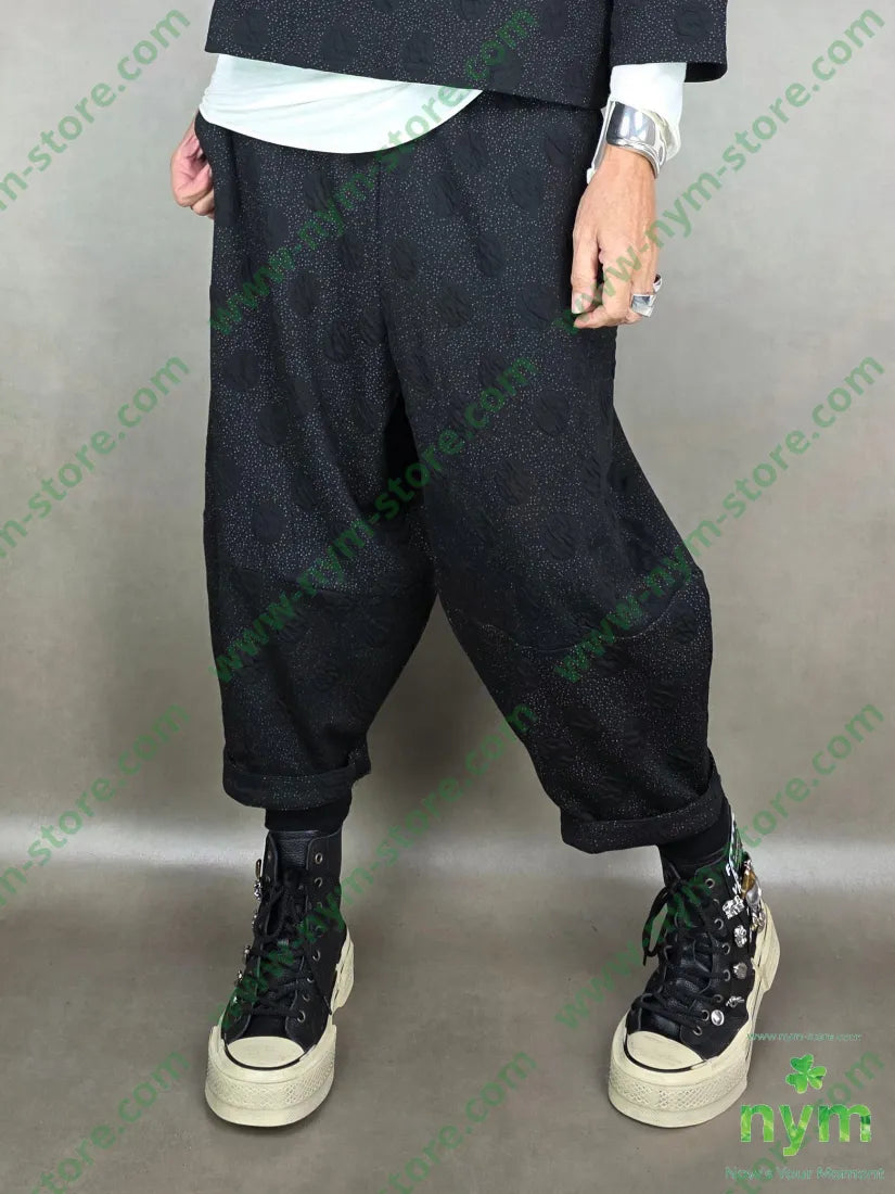 pantalone pois 3d corto 55ry40pl5ea U / NERO / AI25 PANTALONE