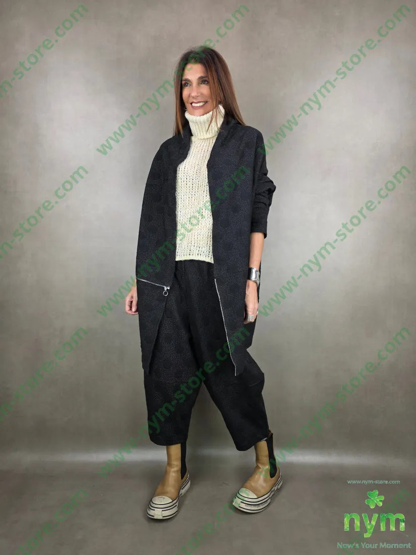 pantalone pois 3d corto 55ry40pl5ea U / NERO / AI25 PANTALONE