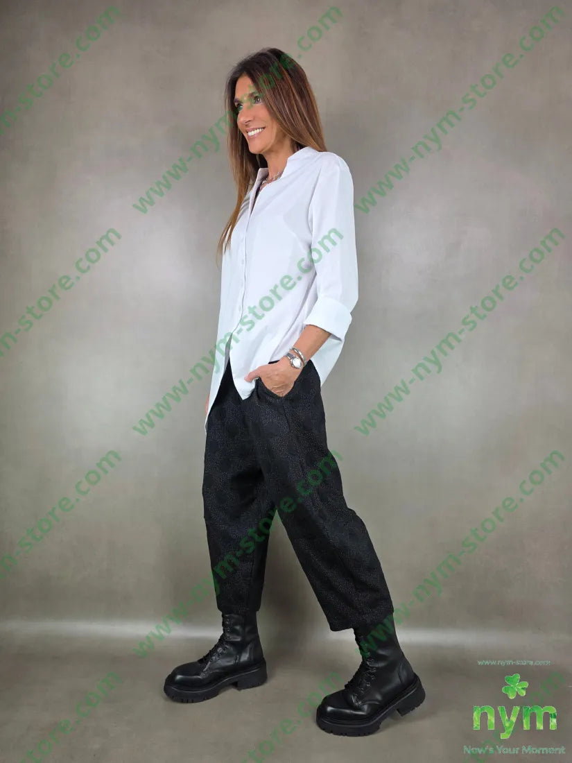 pantalone pois 3d corto 55ry40pl5ea U / NERO / AI25 PANTALONE