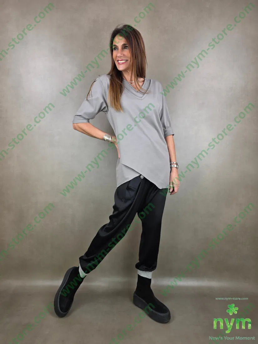 pantalone polsino lurex 96vi4ea PANTALONE