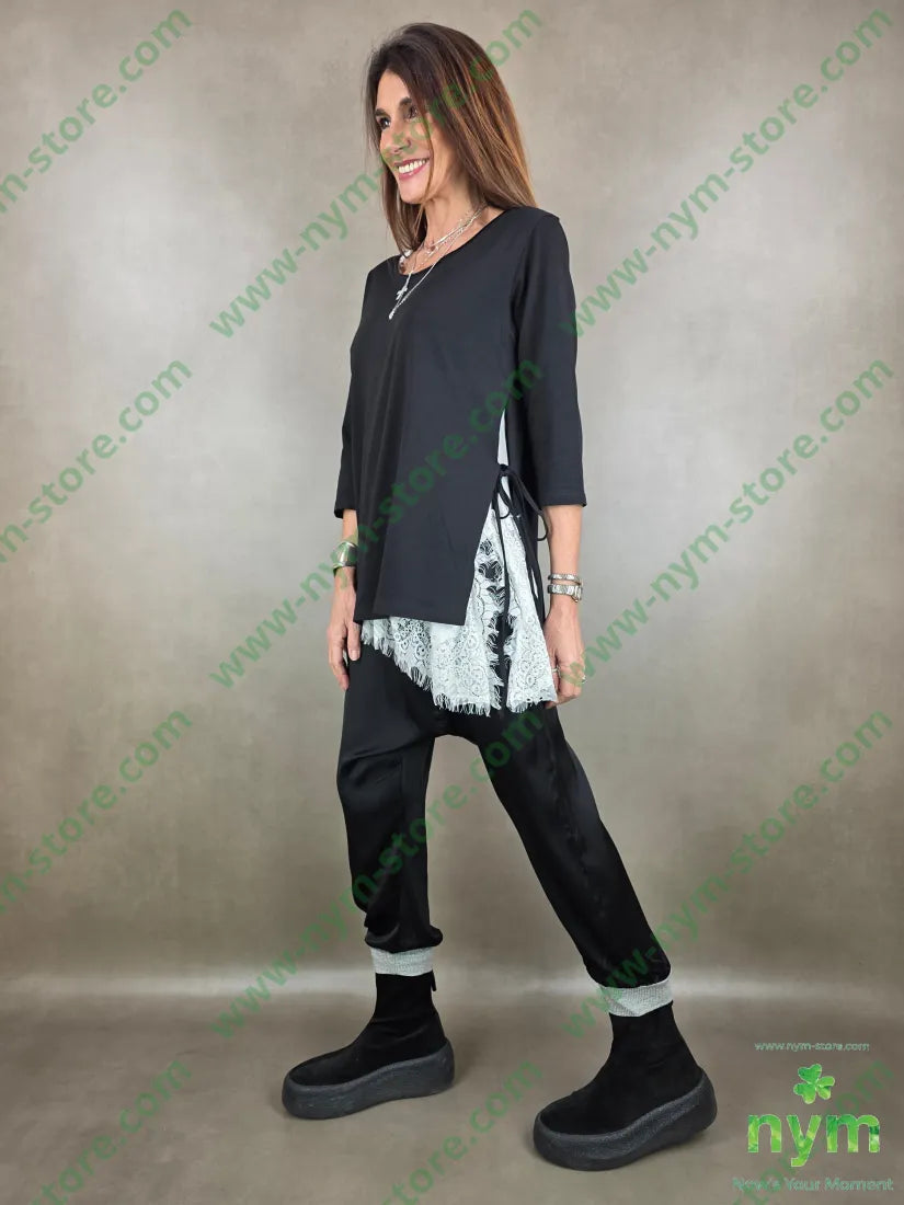 pantalone polsino lurex 96vi4ea PANTALONE