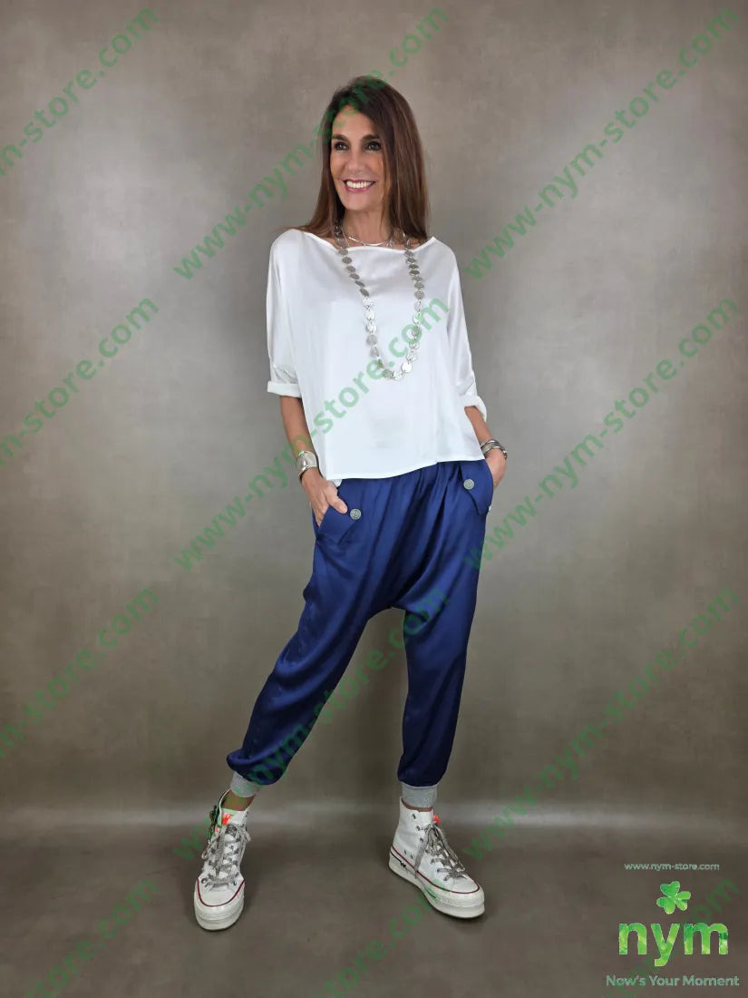 pantalone polsino lurex 96vi4ea PANTALONE