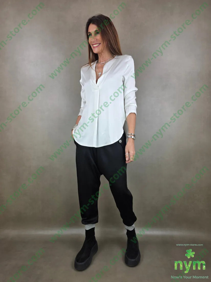 pantalone polsino lurex 96vi4ea PANTALONE