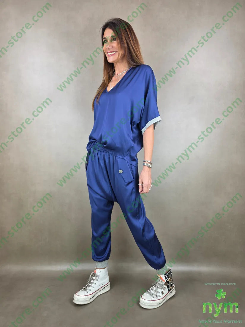 pantalone polsino lurex 96vi4ea PANTALONE