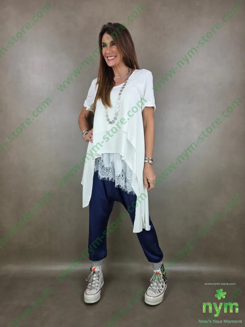 pantalone polsino lurex 96vi4ea PANTALONE