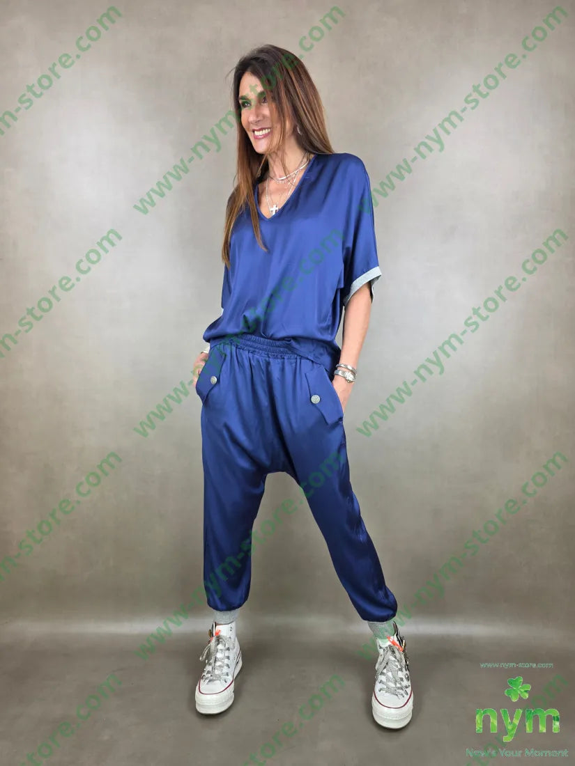 pantalone polsino lurex 96vi4ea PANTALONE