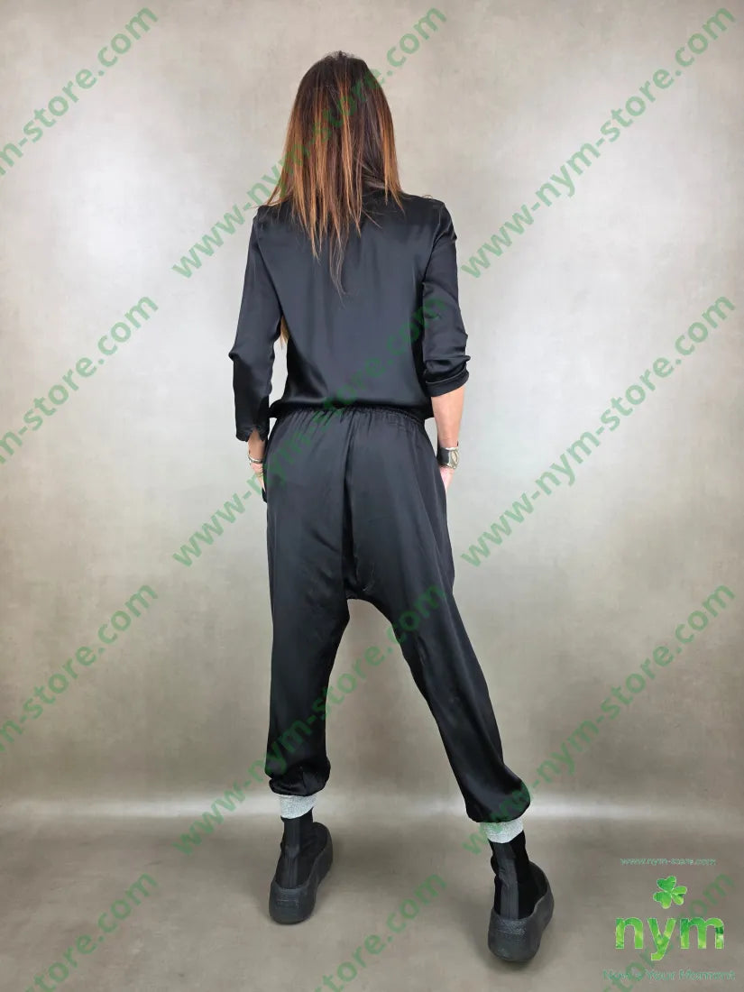 pantalone polsino lurex 96vi4ea PANTALONE