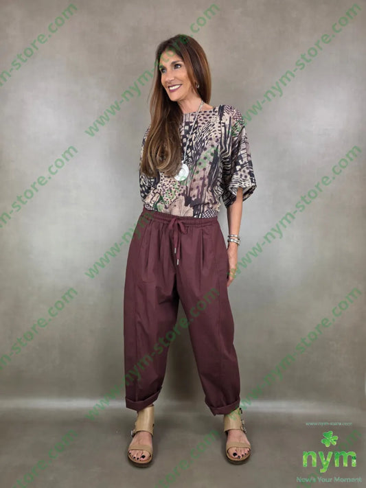 pantalone popelin coulisse ed elastico 100co - PANTALONE