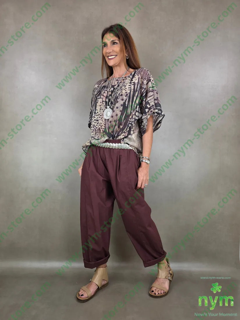 pantalone popelin coulisse ed elastico 100co - PANTALONE