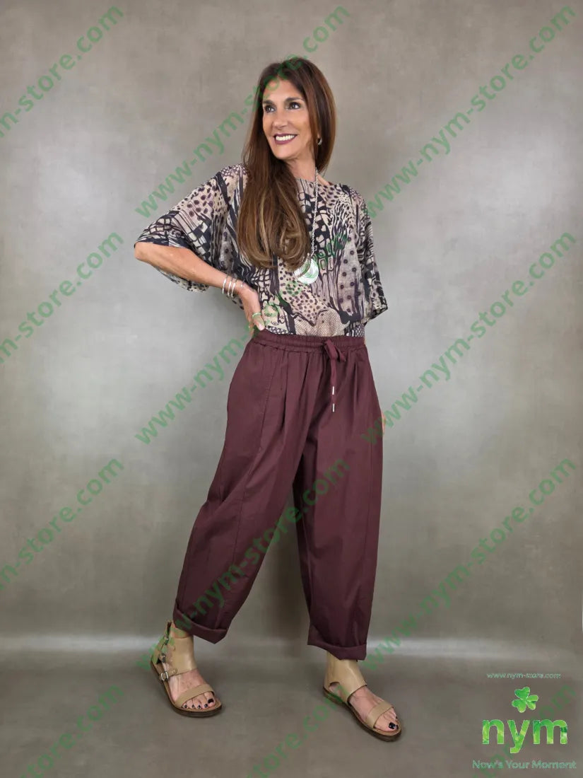 pantalone popelin coulisse ed elastico 100co - PANTALONE