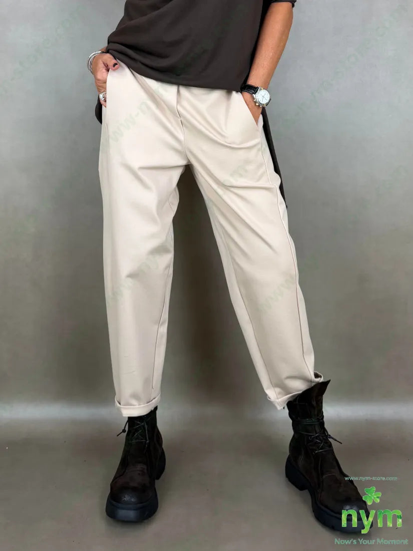 Pantalone punto roma una tasca dietro 65vi30ny5ea - U / BEIGE / AI26 - PANTALONE
