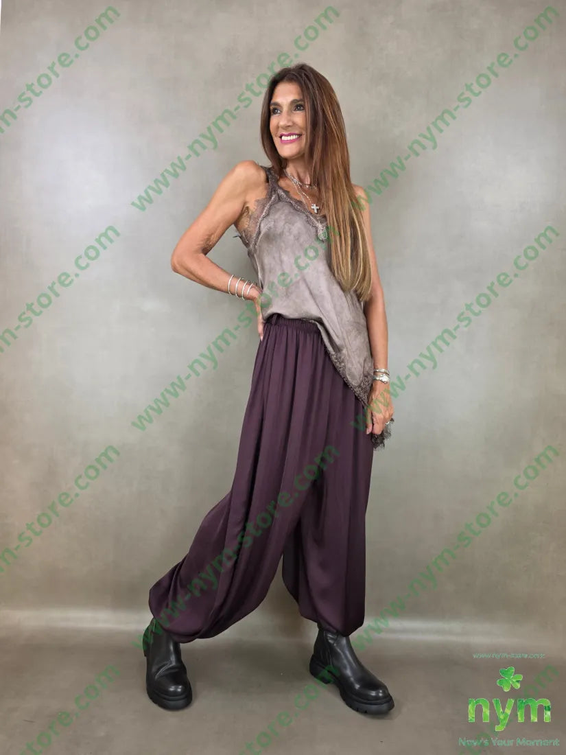 pantalone raso con elastico 60ry40vi - U / BORDO / AI26 - PANTALONE