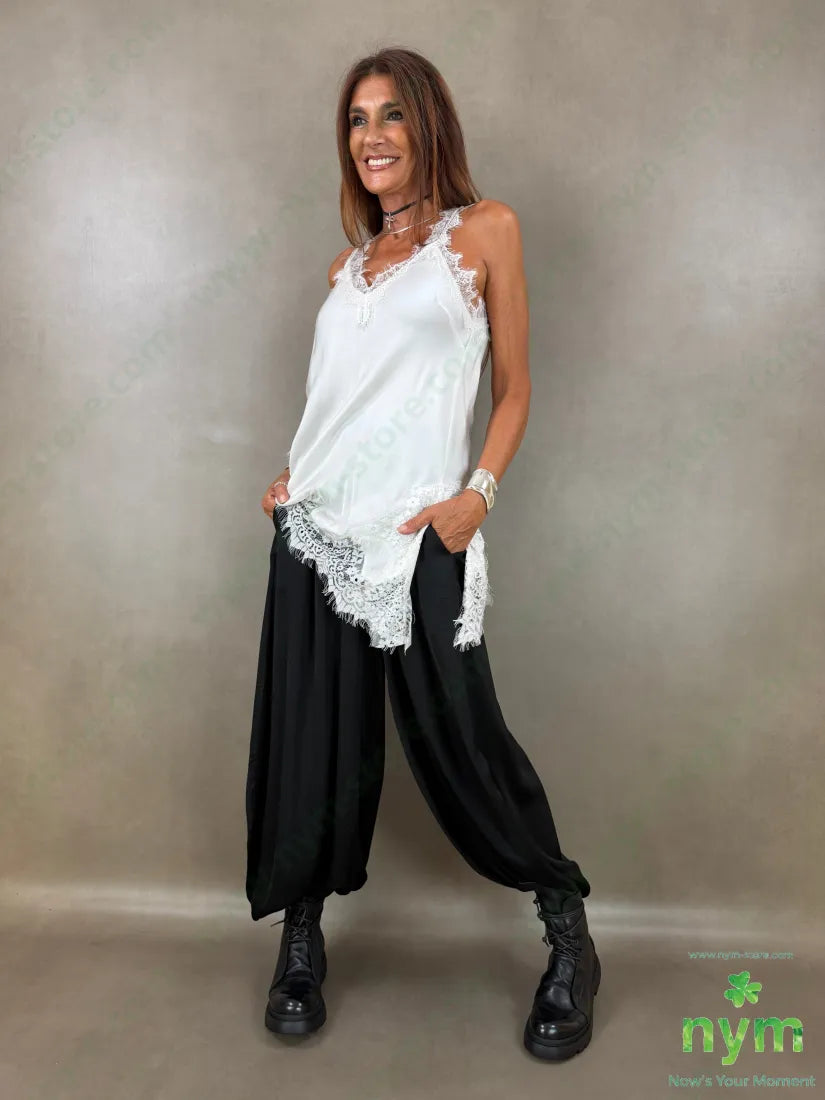 pantalone raso con elastico 60ry40vi - PANTALONE