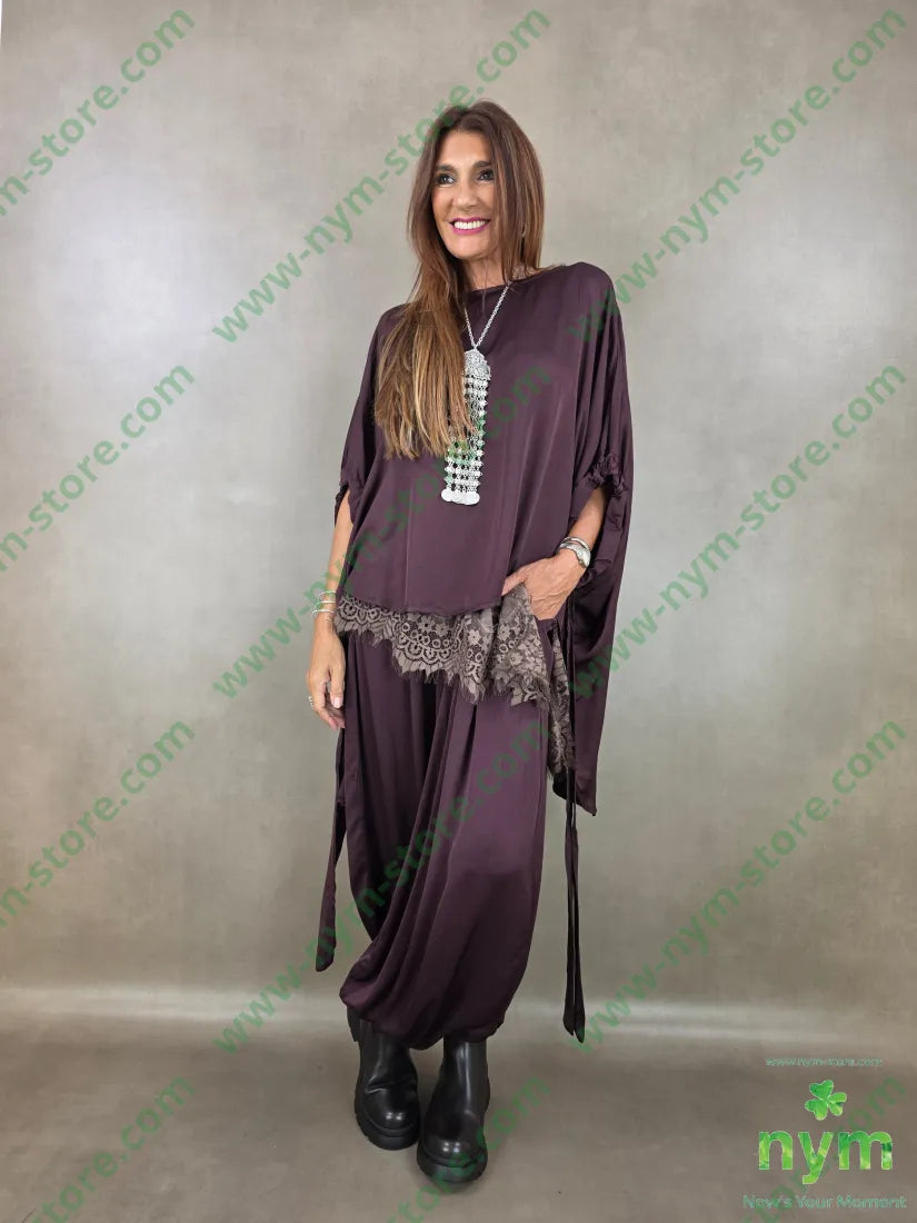 pantalone raso con elastico 60ry40vi - U / BORDO / AI26 - PANTALONE
