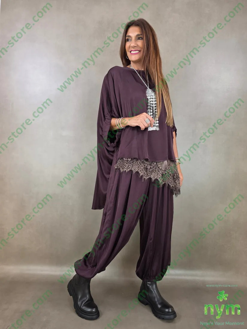 pantalone raso con elastico 60ry40vi - U / BORDO / AI26 - PANTALONE