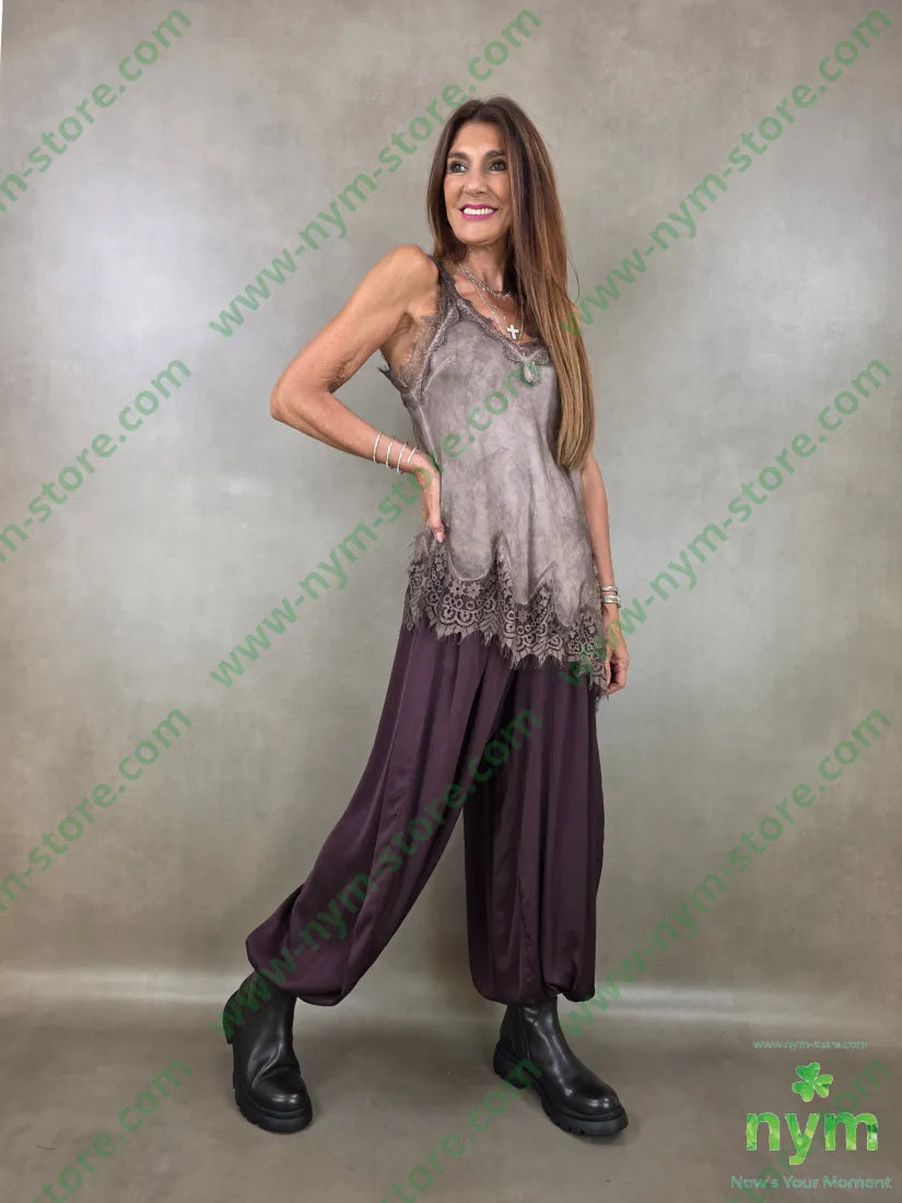 pantalone raso con elastico 60ry40vi - U / BORDO / AI26 - PANTALONE