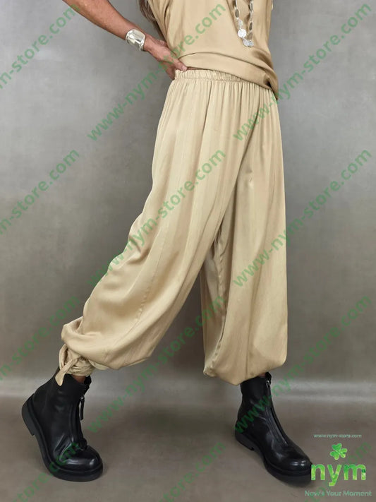 pantalone raso con fiocco 60ry40vi - U / CAMMELLO / AI26 - PANTALONE