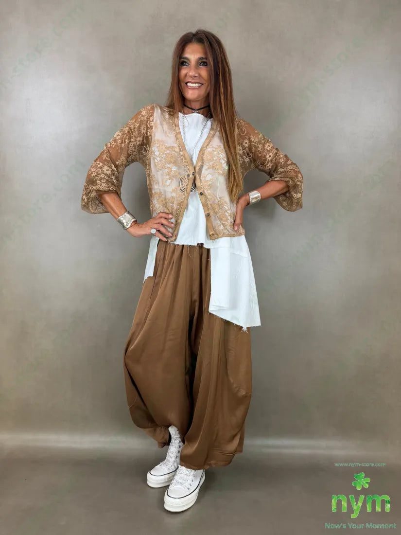 pantalone raso largo 60ry40vi - U / CAMMELLO / AI26 - PANTALONE