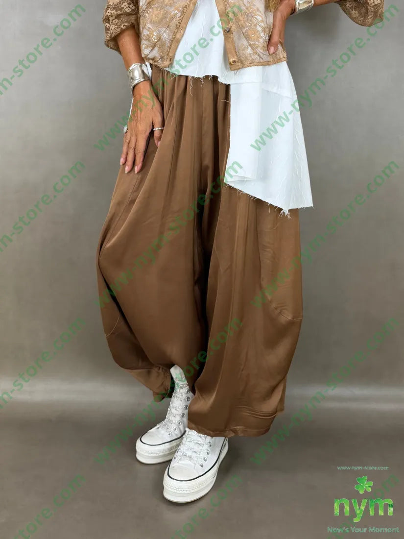 pantalone raso largo 60ry40vi - U / CAMMELLO / AI26 - PANTALONE