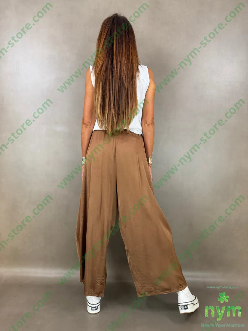 pantalone raso largo 60ry40vi - U / CAMMELLO / AI26 - PANTALONE
