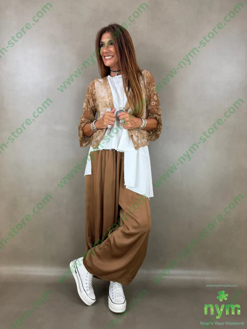 pantalone raso largo 60ry40vi - U / CAMMELLO / AI26 - PANTALONE