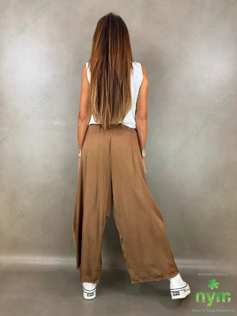 pantalone raso largo 60ry40vi - U / CAMMELLO / AI26 - PANTALONE