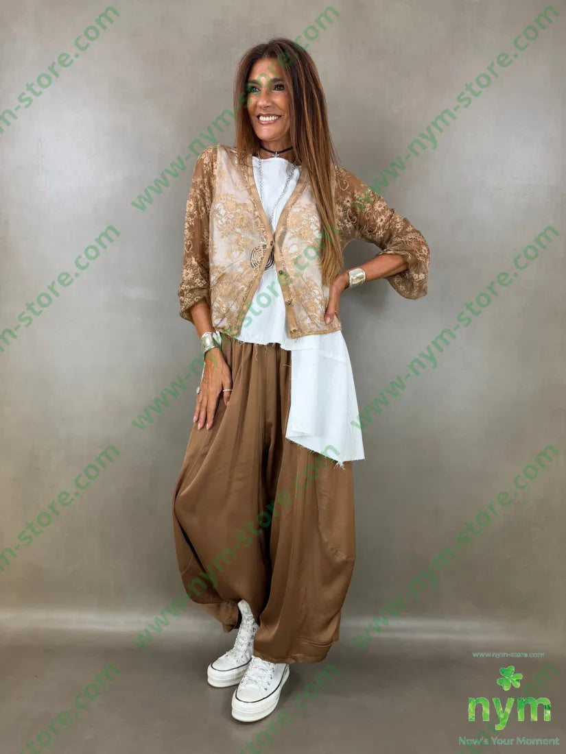 pantalone raso largo 60ry40vi - U / CAMMELLO / AI26 - PANTALONE