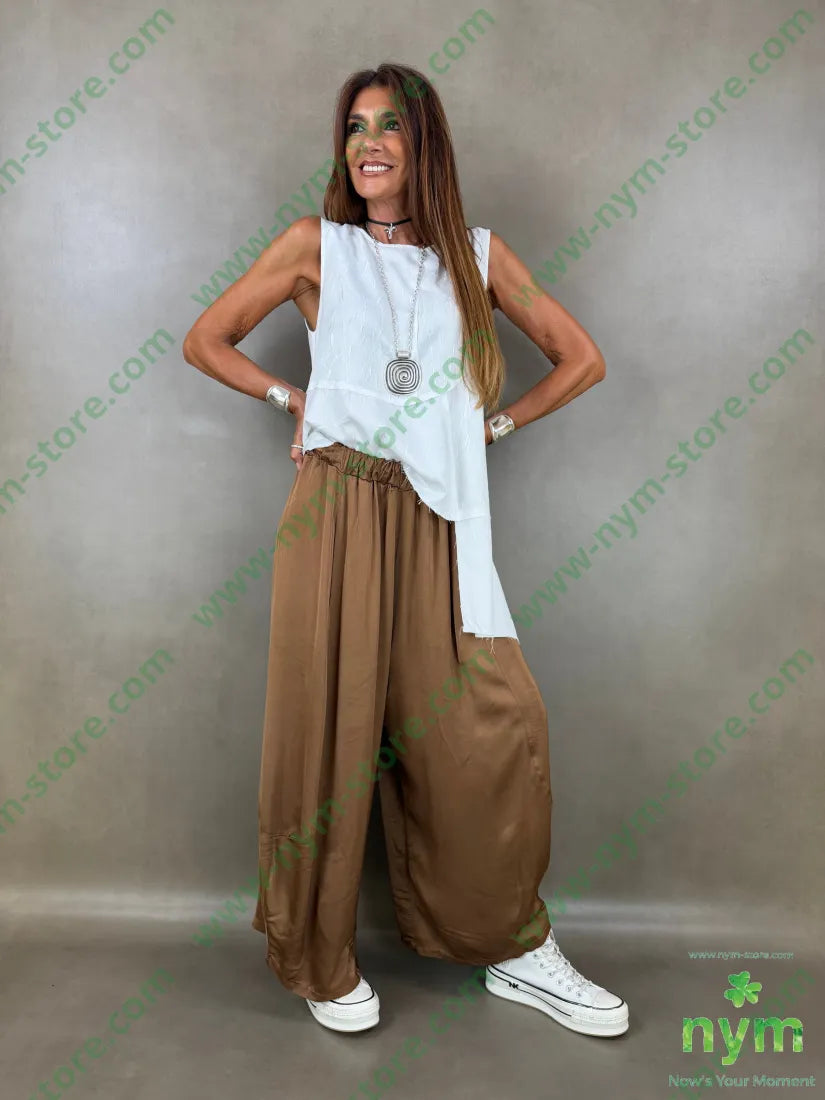 pantalone raso largo 60ry40vi - U / CAMMELLO / AI26 - PANTALONE