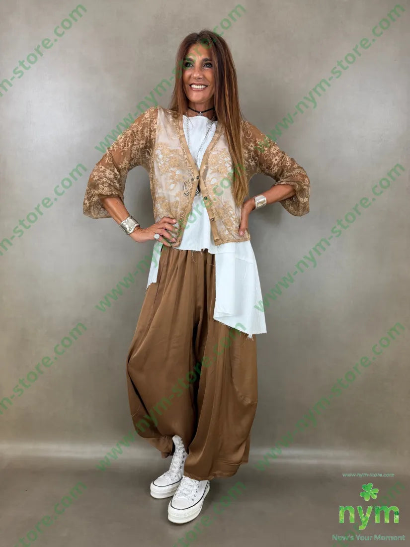 pantalone raso largo 60ry40vi - U / CAMMELLO / AI26 - PANTALONE