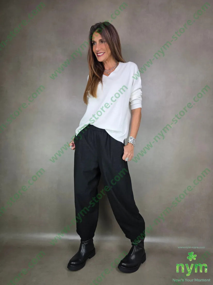 pantalone riga cucitura fondo 100co PANTALONE